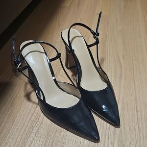 H&M Black Patent Leather Heels